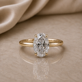 Classic Oval-Cut Lab Diamond Ring 3ct