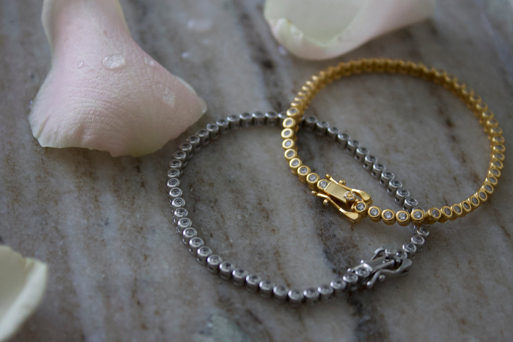 Eliza Tennis armbånd i 18K guldbelagt sølv | SIHO