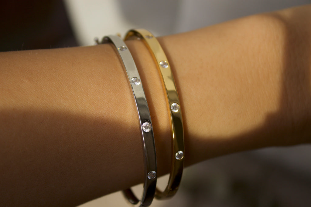 Moon Bangle armbånd i sølv | Minimalistisk bangle | SIHO